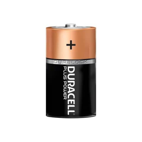 Batteria alcaline Duracell Plus100 Torcia D - MN1300 - blister da 2  - DU0401